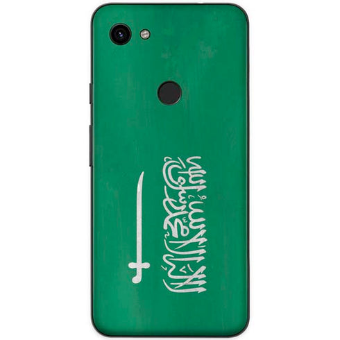 Saudi Arabia Flag Distressed Google Pixel 3a Skin